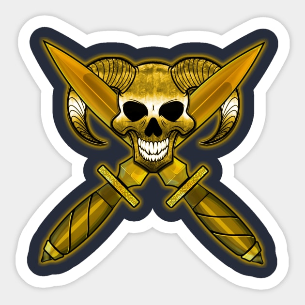 Gold Sub Badge Logo Sticker by Bluddshed